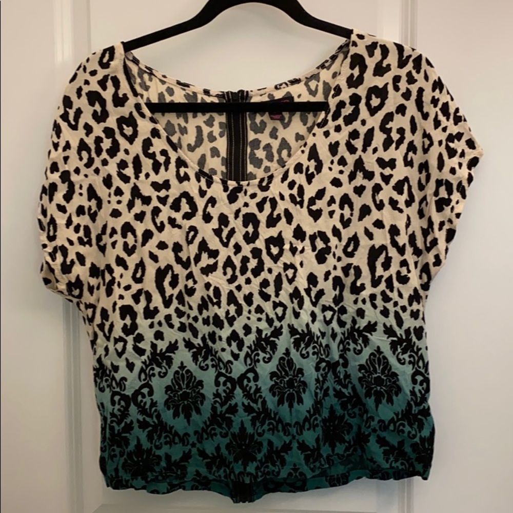Material Girl Leopard Print Blouse